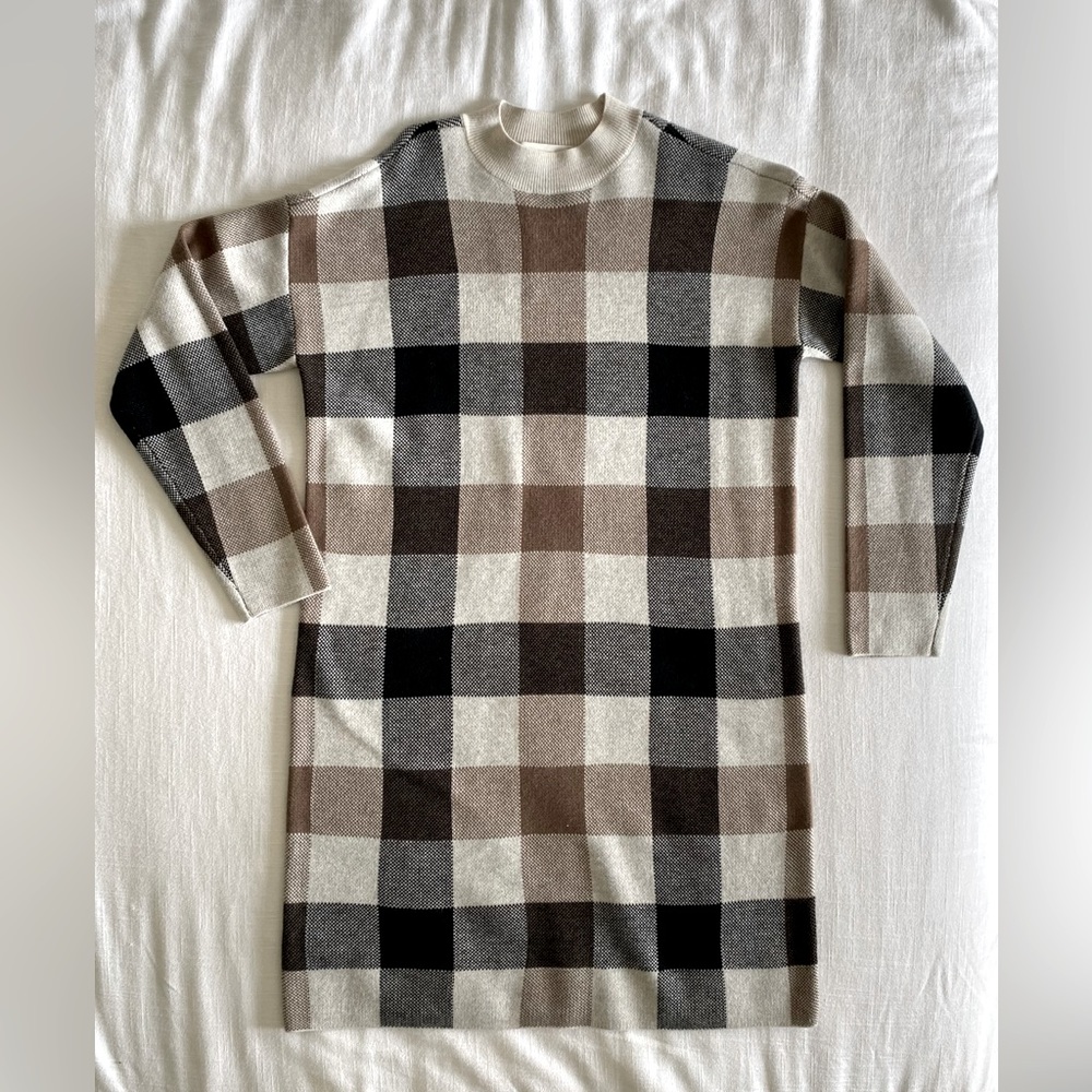 Plaid Sweater Dress by LOFT size small